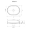 Ruvati 19 x 14 inch Fluted Vessel Bathroom Sink epiStone Solid Surface Modern Oval Matte White RVB2819WH - alternate 6